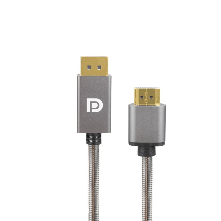Adaptateur DP 1.1V mâle vers HDMI femelle 1.4V en acier inoxydable